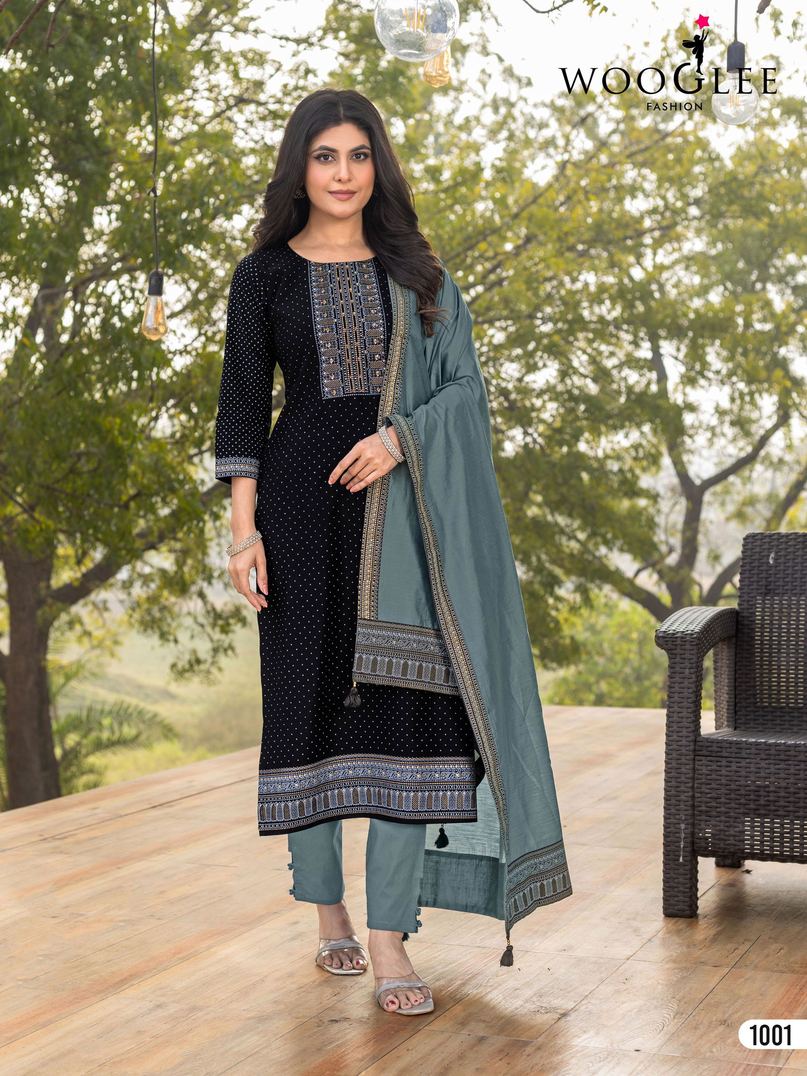 Skyline By Wooglee Vetican Printed Kurti With Bottom Dupatta Wholesale Online